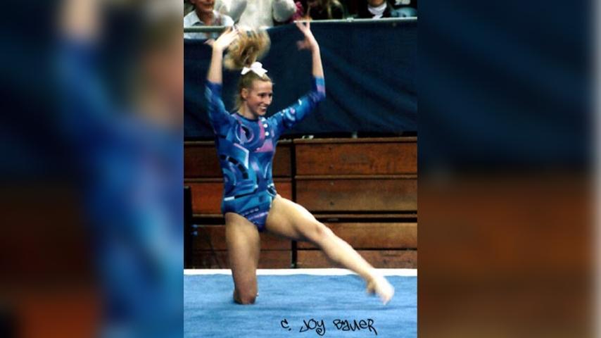 Penn State women's gymnastics during the 90s.