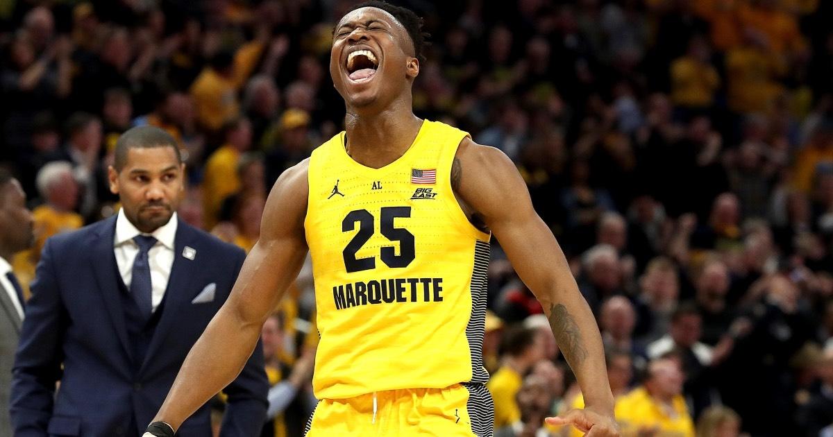 Marquette upset Wisconsin at the buzzer.