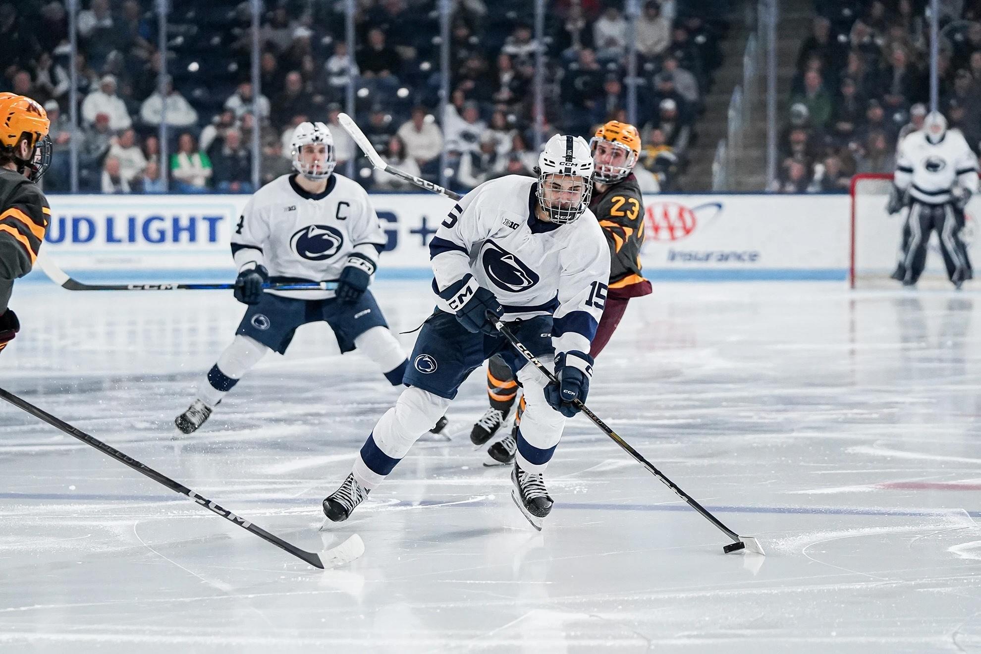 Penn State's Charlie Cerrato in a game against Minnesota on March 1, 2025